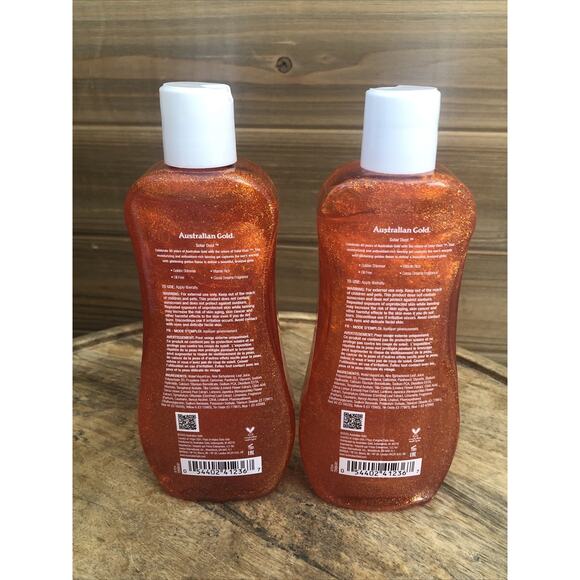 (2) Australian Gold Solar Dust Tanning Gel (8 oz) Each Golden Shimmer Non-Greasy - Picture 4 of 6